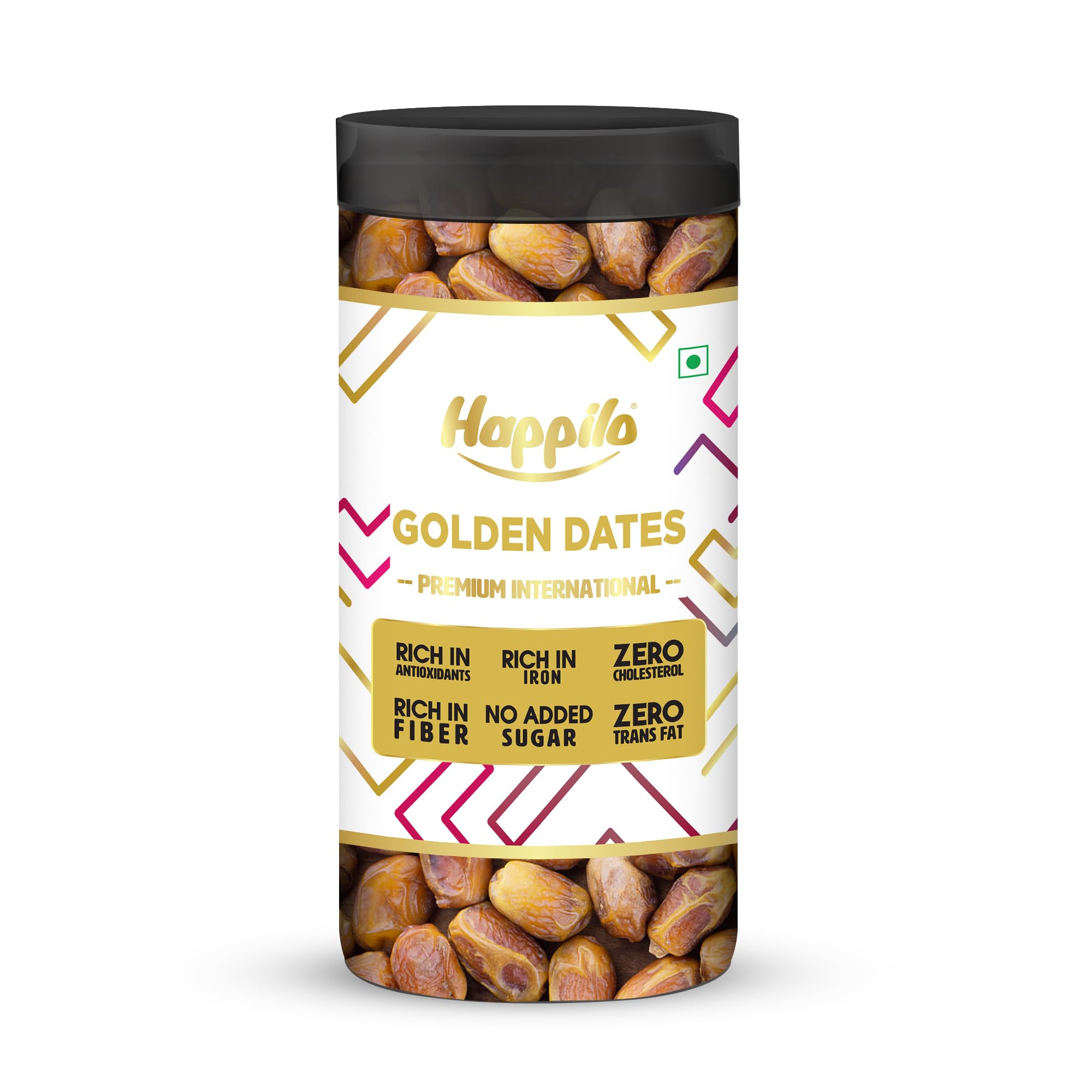 Happilo Golden Dates Jar 400g, Rich in Iron, Antixidants, Fiber and Vitamin, Chewy Texture, Natural Sweetness, No added Preservatives (B0CSW671KK) Amazon Price History, Amazon Price Tracker