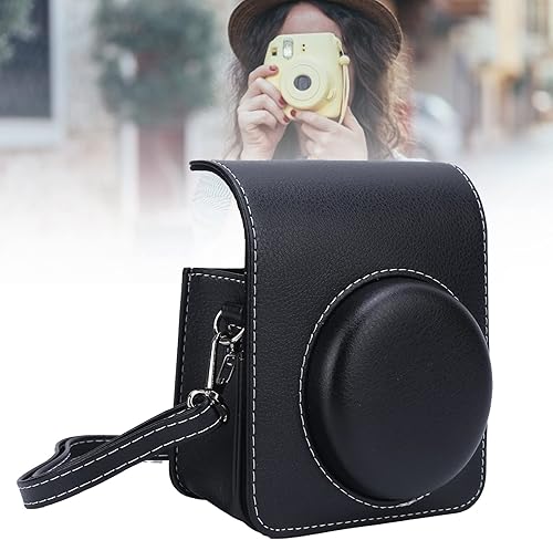 Miniatura 3 de i - Funda de piel sintética para cámara Instax Mini 40, funda protectora delgada para cámara digital con correa de hombro ajustable, Negro -, Fine