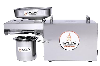 Savaliya Industries 750W Pure & Fresh Healthy Home Use Edible Oil Press/Maker Machine,Silver