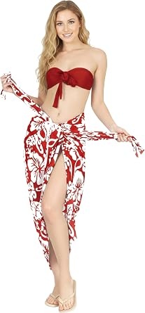 LA LEELA Womens Sarong Swimsuit Summer Skirt Swimwear Beach Wrap Skirts