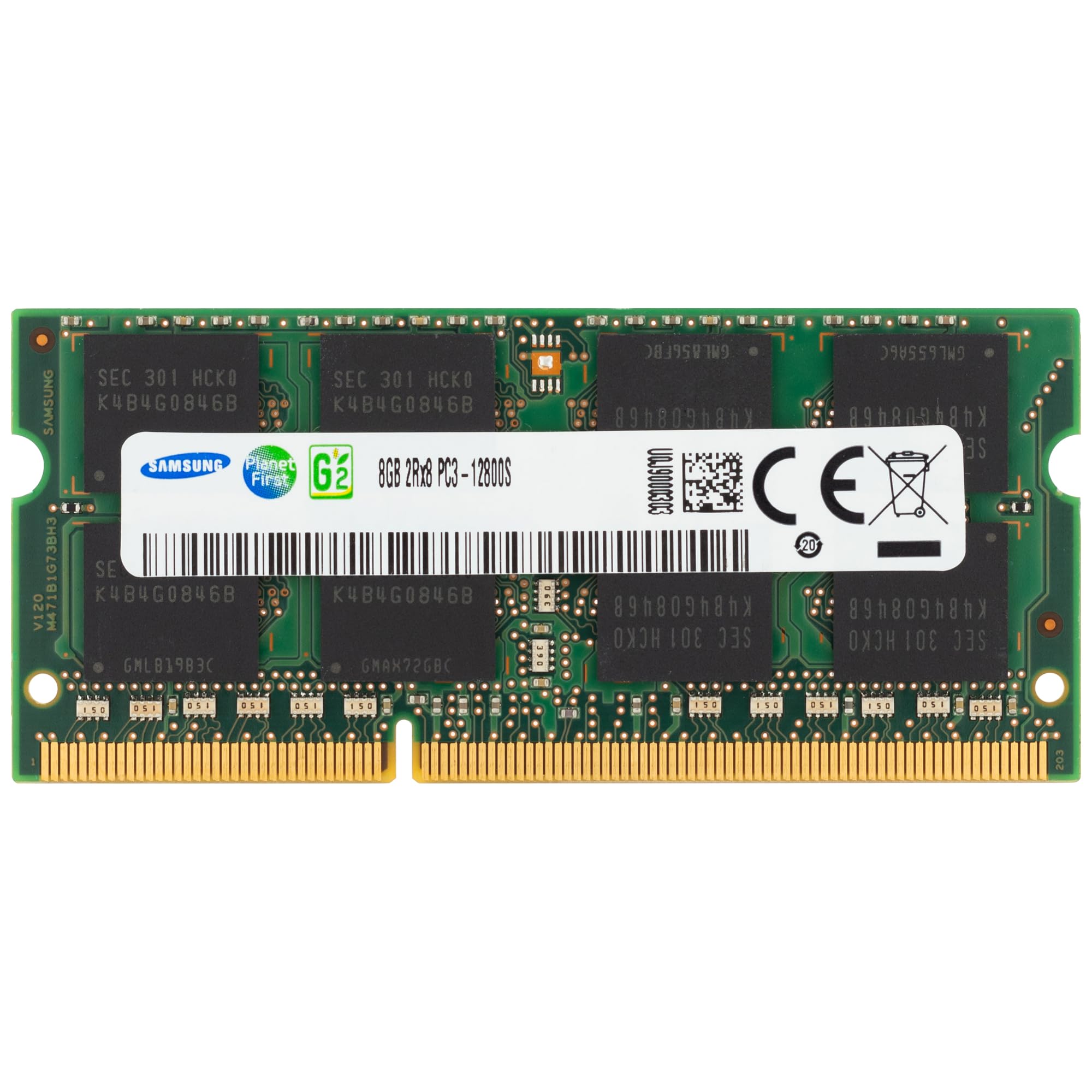 Samsung 8GB DDR3 1600MHz PC3-12800 CL11 SODIMM 2Rx8 Dual Rank 1.5V