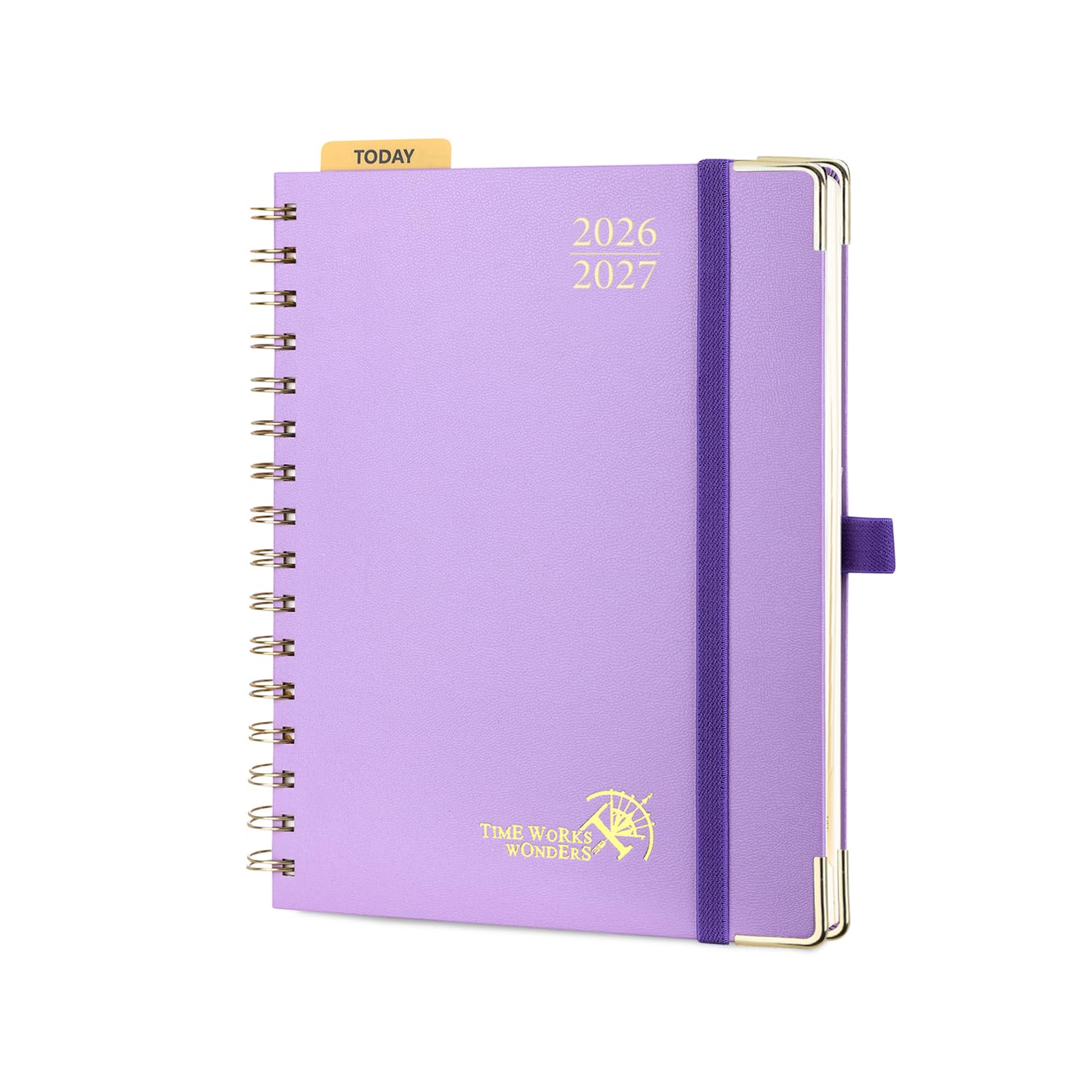 POPRUN 2026-2027 Academic Diary A5 Week to View (26.5x21.5 cm) Spiral 17 Months (Aug'26 - Dec'27) Vertical Academic 26/27 Weekly Mid Year Planner(Violet)