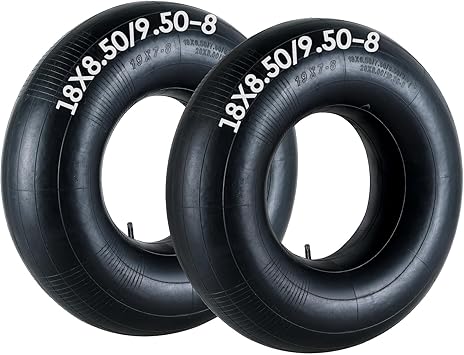 2 Pack 18x8.50/9.50-8 Inner Tubes, High Duty 18x6.50-8, 18x7.50-8, 18x8.50-8, 18x9.50-8, 20x8-8, 20x10-8 Universal Fit Tire Tube with TR13 Straight Valve Stem 18x8.50/9.50-8