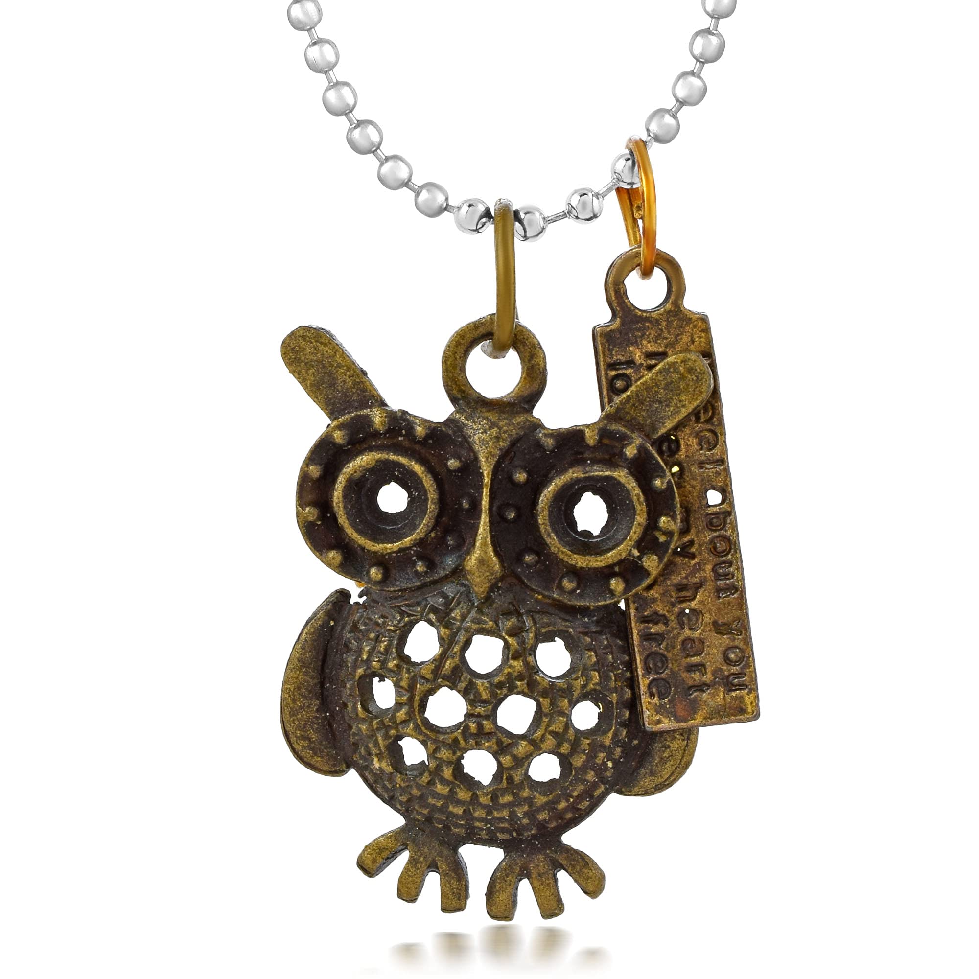 Zumrut� Oxidised Baltic Amber Owl Pendant Charm Fashion Trendy Gifts Fashion Status Necklaces Owl Jewelry Ball Chain Pendant Men and Women (B0981Y5J42) Amazon Price History, Amazon Price Tracker