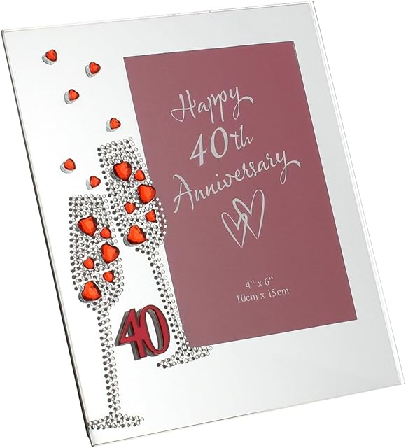 Juliana Unisex 40th Anniversary Mirror Photo Frame