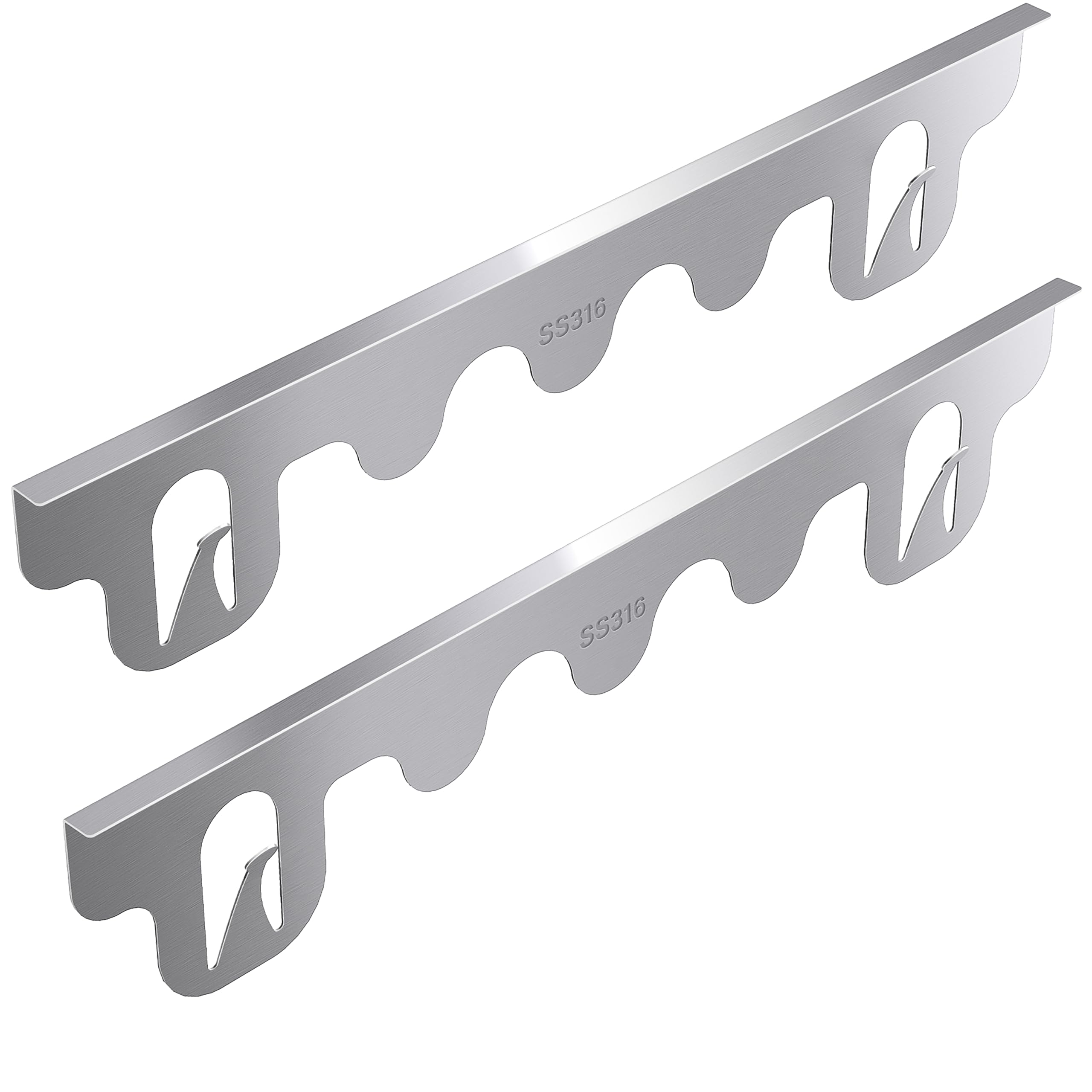 Stove Gap Covers Stove Guard SS316 Stainless Steel Oven Sides Gap Filler 23.4 Inches 2pcs for Gas Stove Top