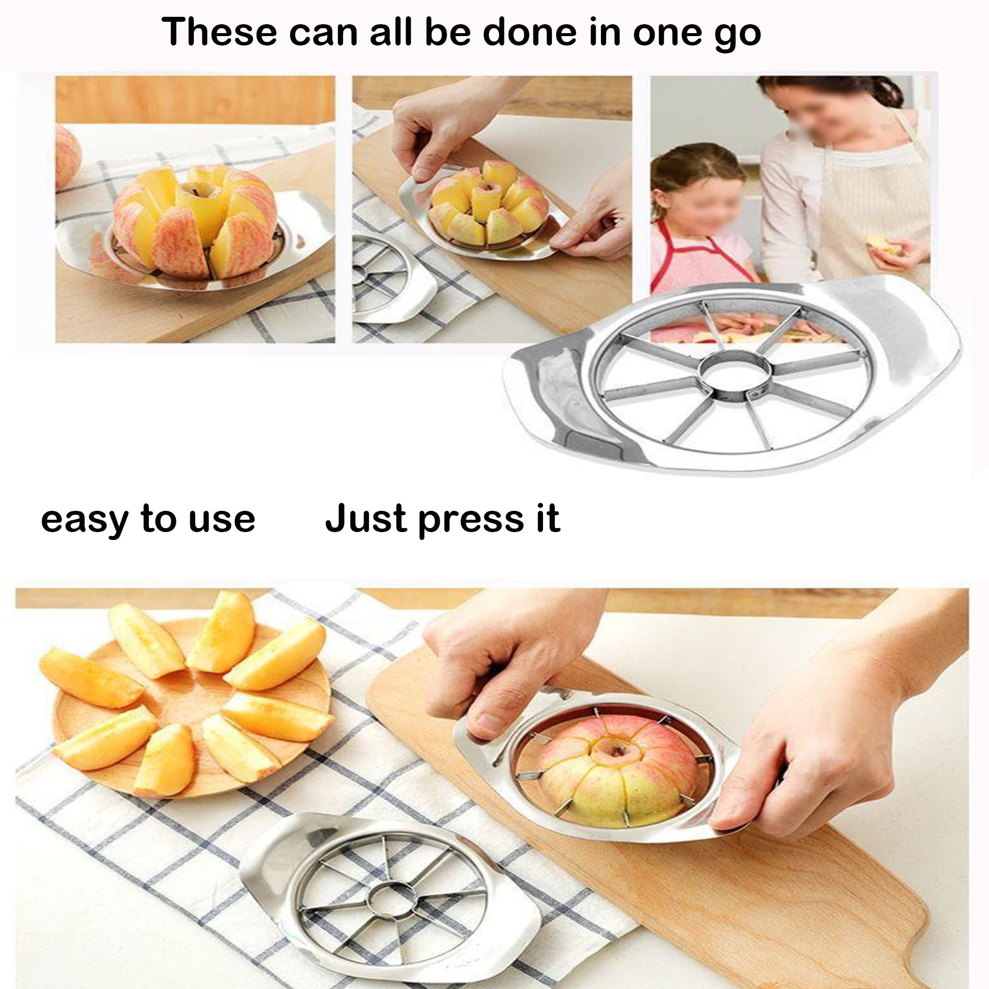 Apple Slicer 8-blade Extra Large Apple Slicer Stainless Steel Apple Cutter  Heavy Duty Apple Corer & Slicer for Up to 4 Inches Apples : Amazon.com.au:  Kitchen & Dining