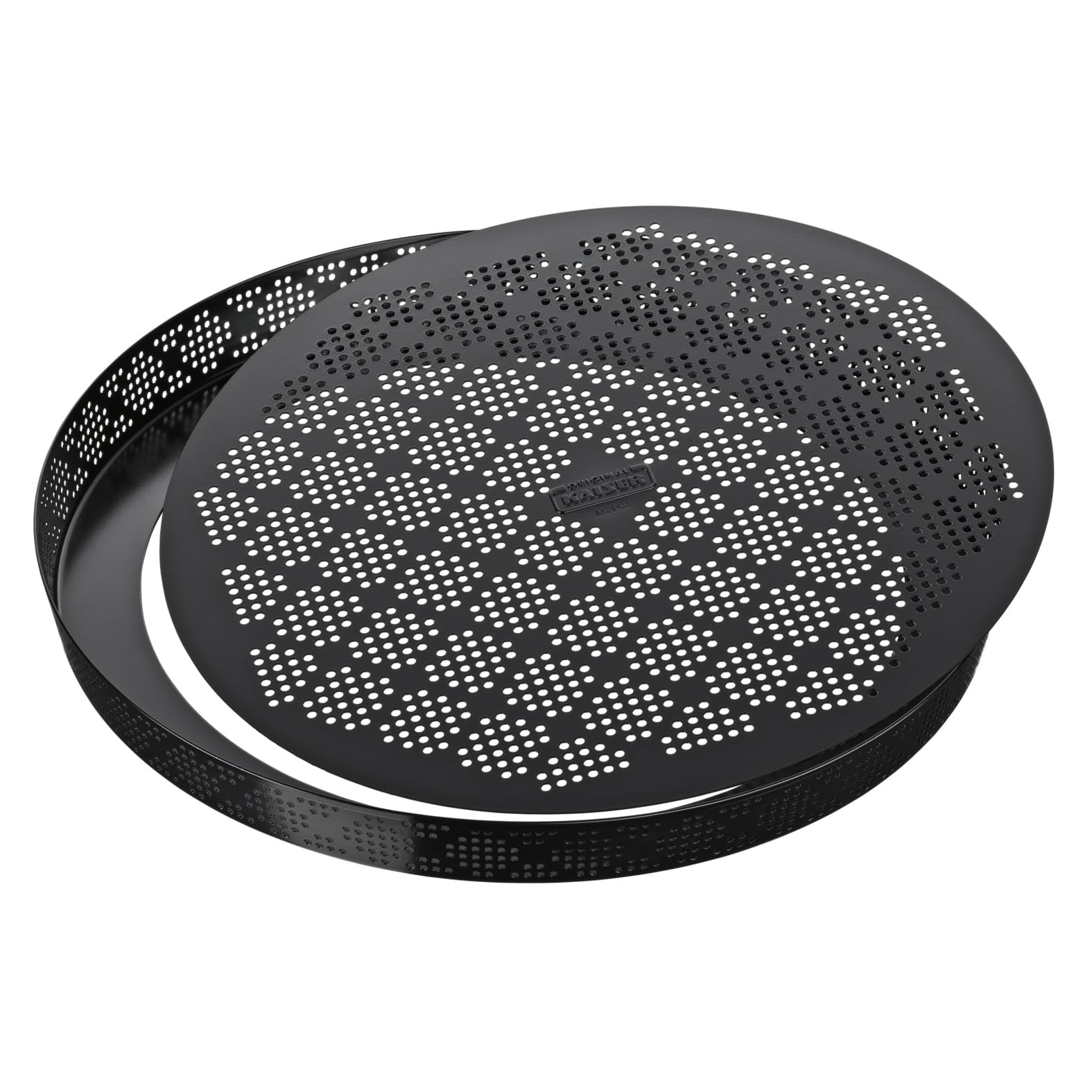Original Kaiser Inspiration Tarteform mit Hebeboden 28 cm, Quicheform perforiert, Pizzaform, antihaftbeschichtet, herausdrückbarer Hebeboden