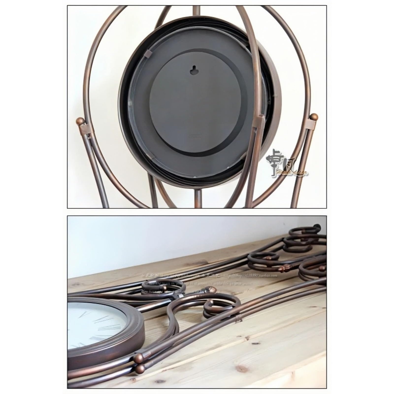 Decoración Reloj de pie Metal, Cuarzo, silencioso, Granja