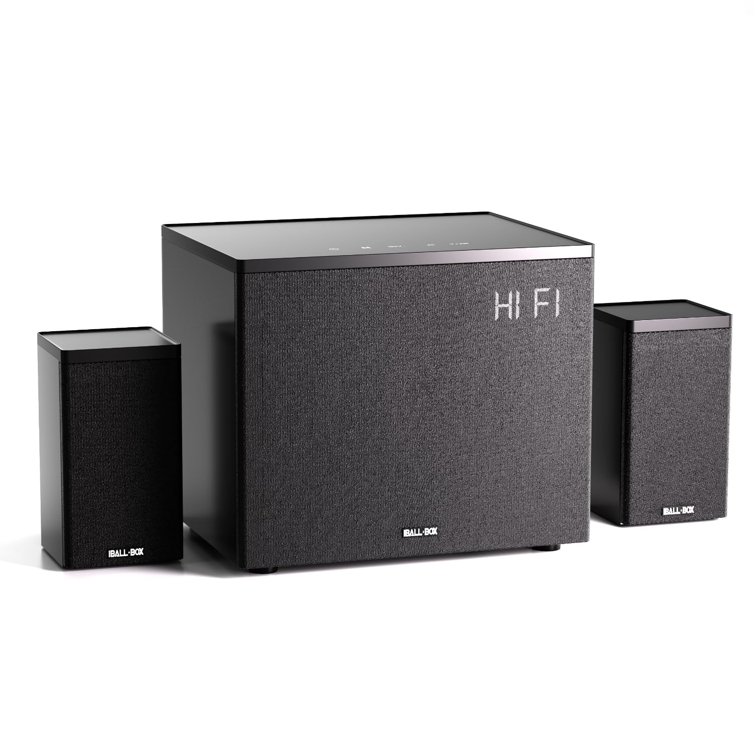 Altoparlanti per computer 2.1 da scrivania, 40 W RMS, Bluetooth 5.3, con subwoofer, cabinet in legno, Hi-Fi Bass, ingressi USB e AUX