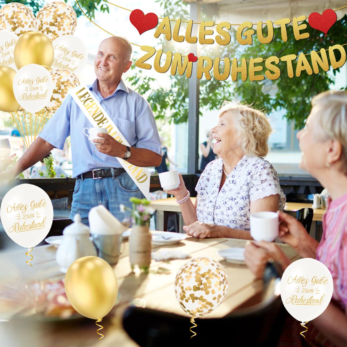 Décoration De Retraite, Pré-montée, Bannière « Alles Gute Zum