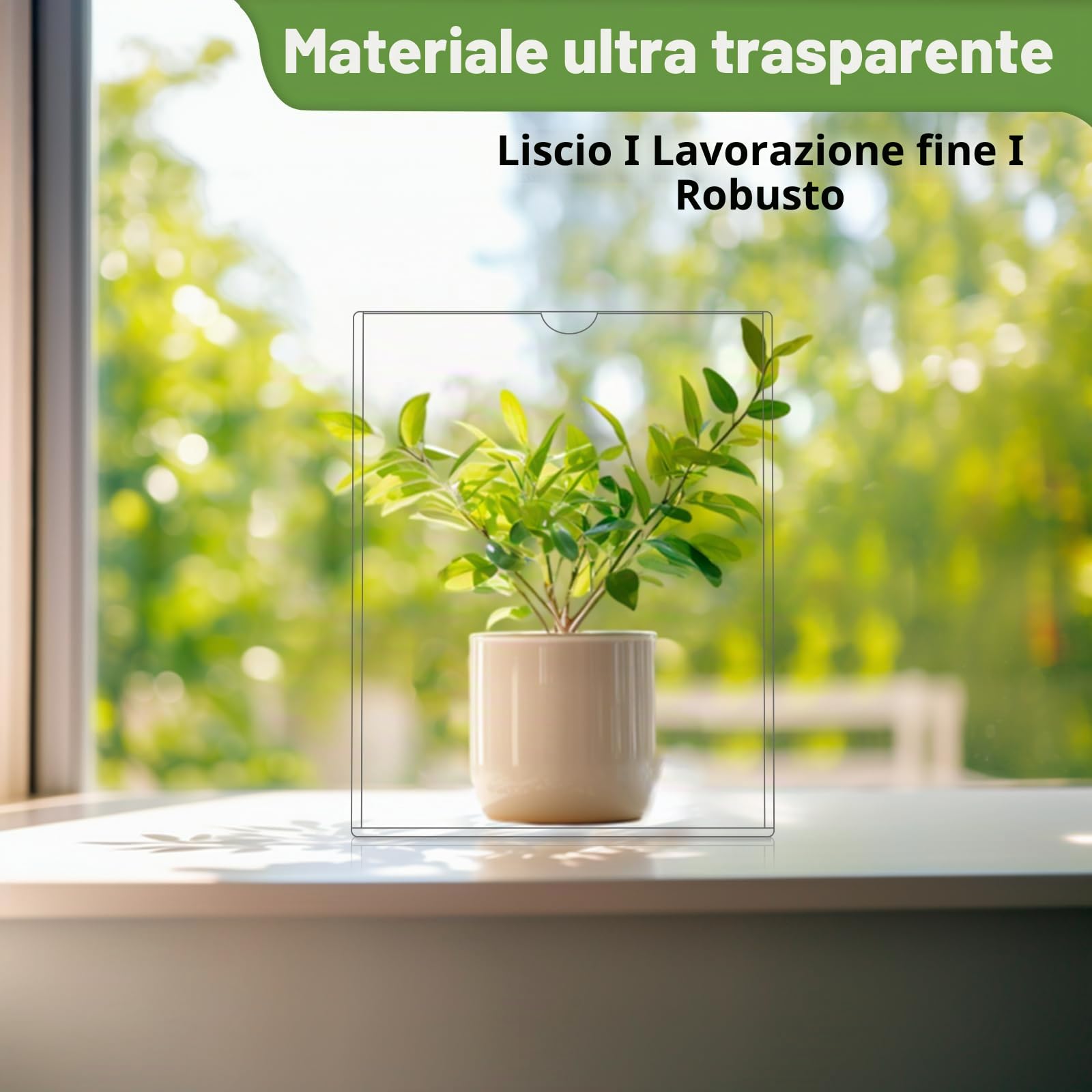Confezione da 20 supporti murali magnetici A4 - Protezioni rigide con bande adesive e magnetiche - Supporto murale in plastica per ufficio, negozio, casa, finestra