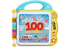 LeapFrog 100 Things That Go: Interactive Learning Book for 1 Year Old Boy