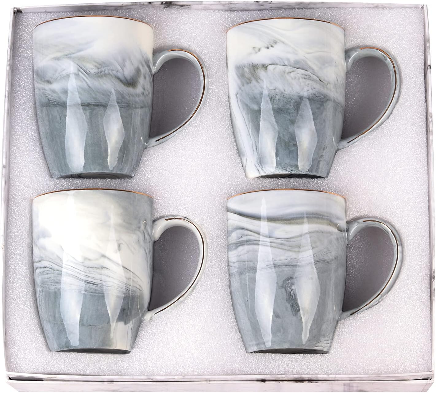 Hyltd Marble Coffee Mugs Set of 4 Coffee Mug Set of 4