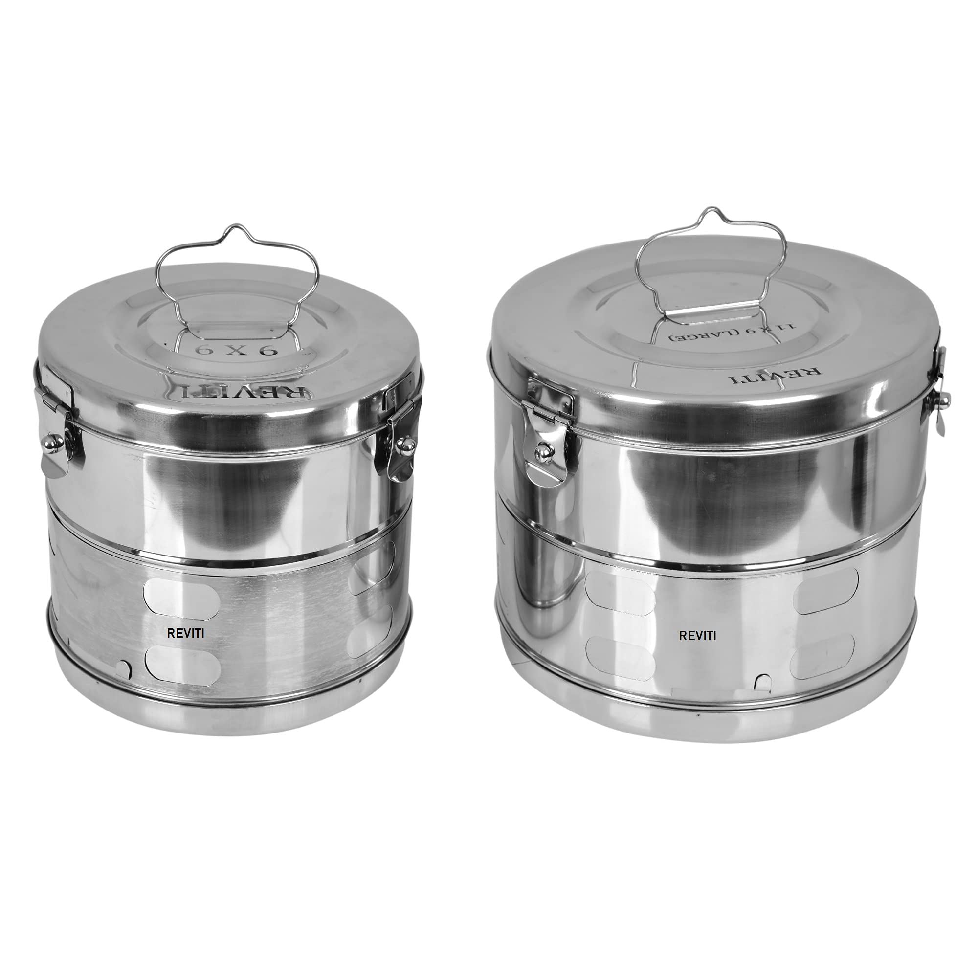 Reviti® by Hospiclub Dressing Drum/Autoclave Drum 11x9 and 9x9 Heavy Duty Stainless steel combo of 2 (B09792C5JN) Amazon Price History, Amazon Price Tracker