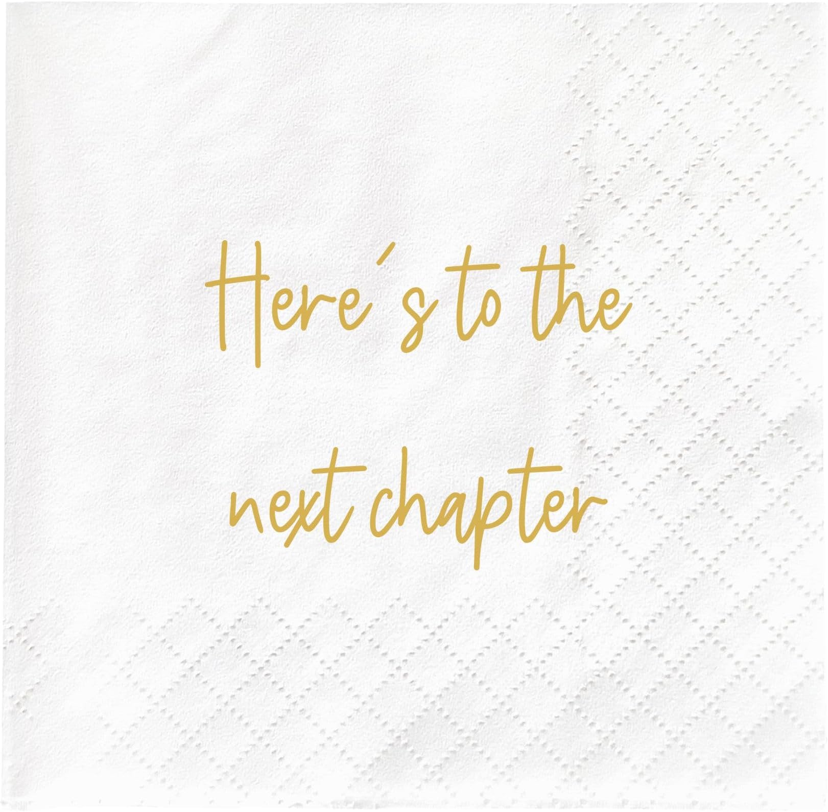 Here's to the Next Chapter Napkins, Good Luck Napkins, Graduation Coworker Leaving