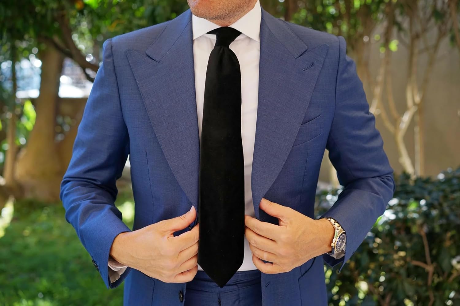 OTAA Luxury Velvet Formal Necktie for Men - Handwoven Pure Velvet Tie for Weddings, Business Events - Premium Men's Neckwear