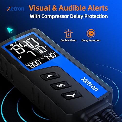 Miniatura 7 de Xetron Controlador de temperatura digital con calefacción de refrigeración con salida precableada de encendido y apagado controlador de termostato