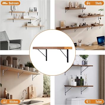 HOME MASTER HARDWARE Wall Shelf Brackets, 10x8 Inch L Brackets, 10 Pack