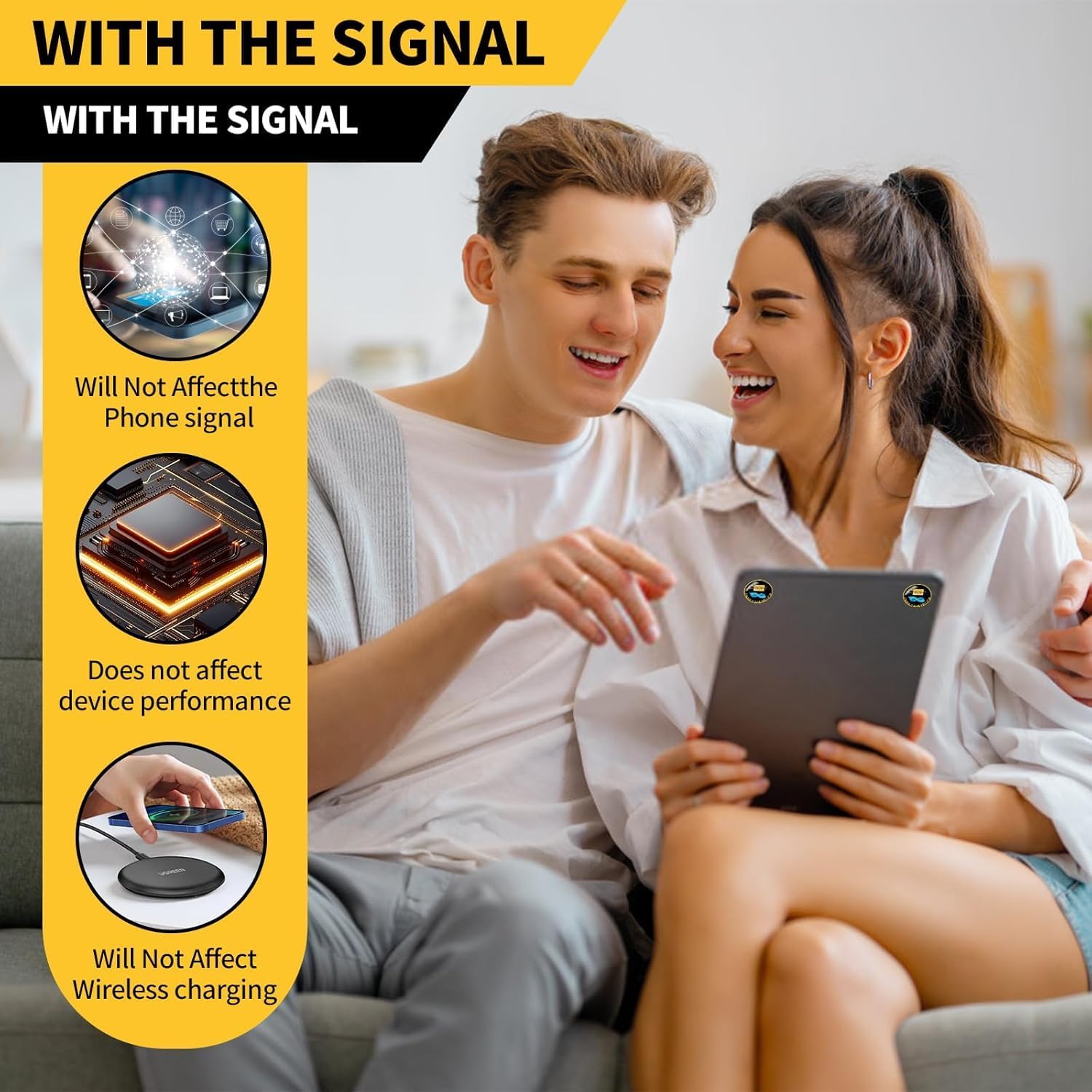 25 Pieces Cell Phone Blocker Protection Neutralizers Stickers for Smart Phones Tablets Laptops Computer WiFi Priner TV Electronic Devices Black