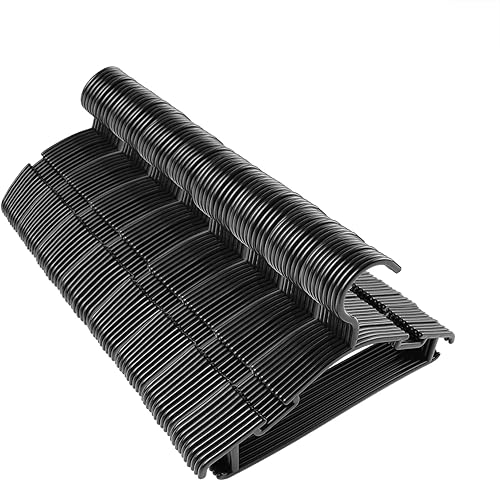 GoodtoU Perchas de plástico negro para niños y bebés (10.24 pulgadas, 100 unidades) para guardería y ropa infantil