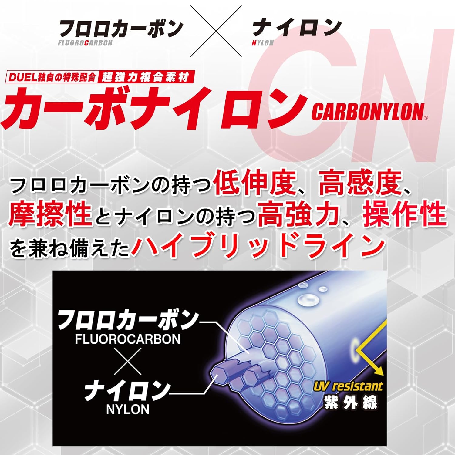 Duel CN500 Carbon Nylon Line 500m