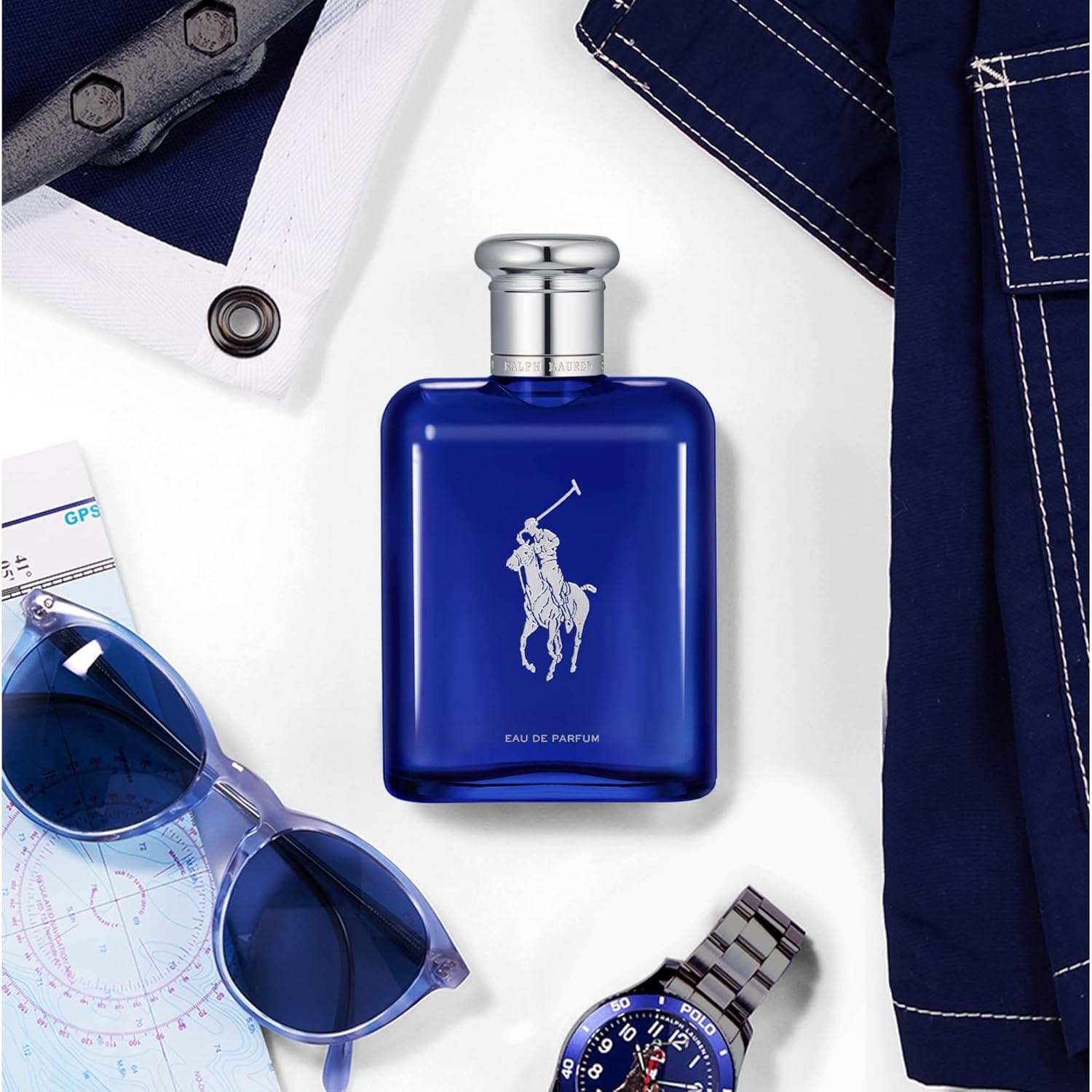 Ralph Lauren Polo Blue Eau de Parfum für Herren, maskuliner, aquatischer Duft mit Bergamotte, Kardamom & Vetiver