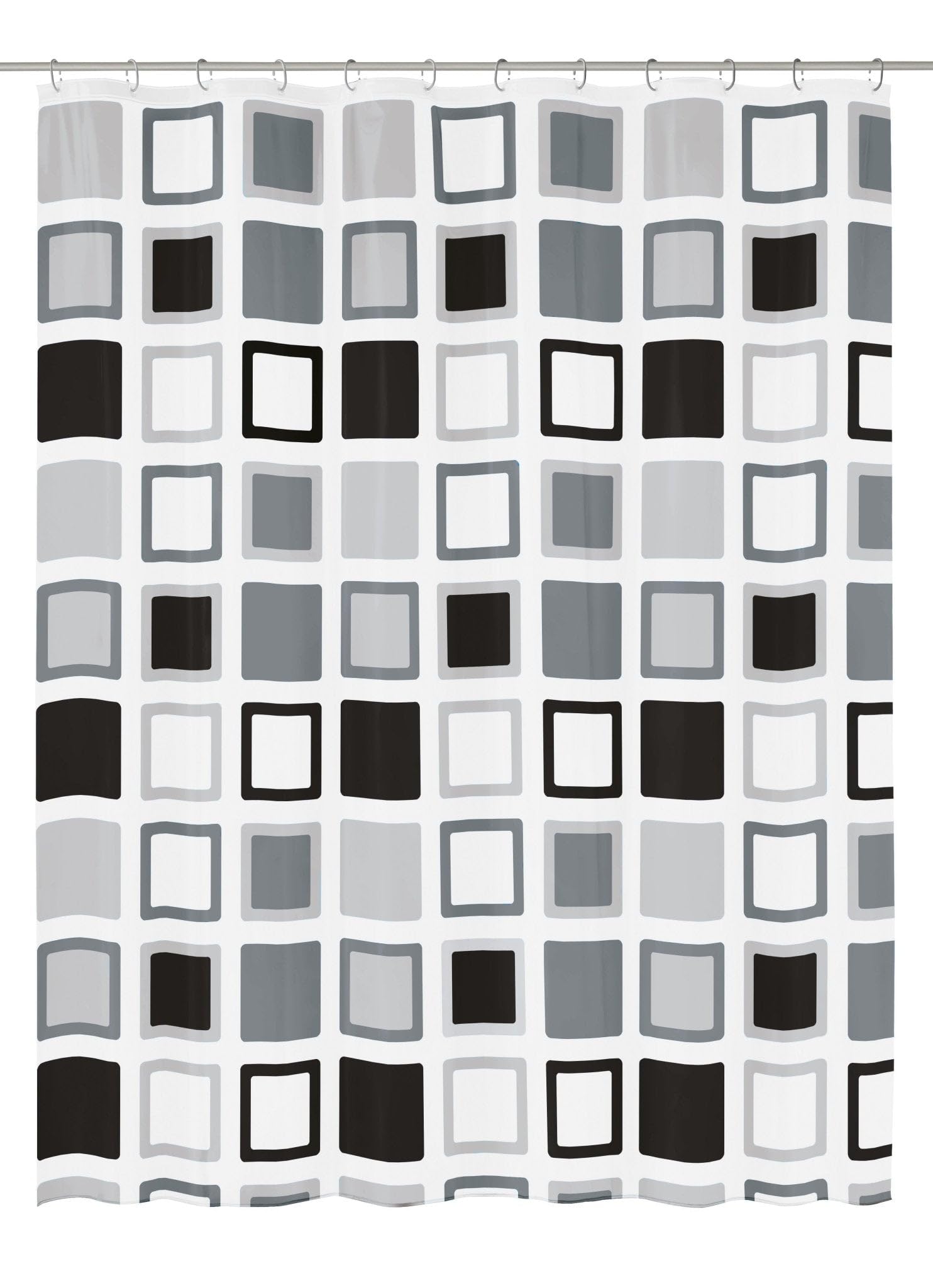 Kleine Wolke Duschvorhang – Textilvorhang, anthrazit, 200 x 120 cm