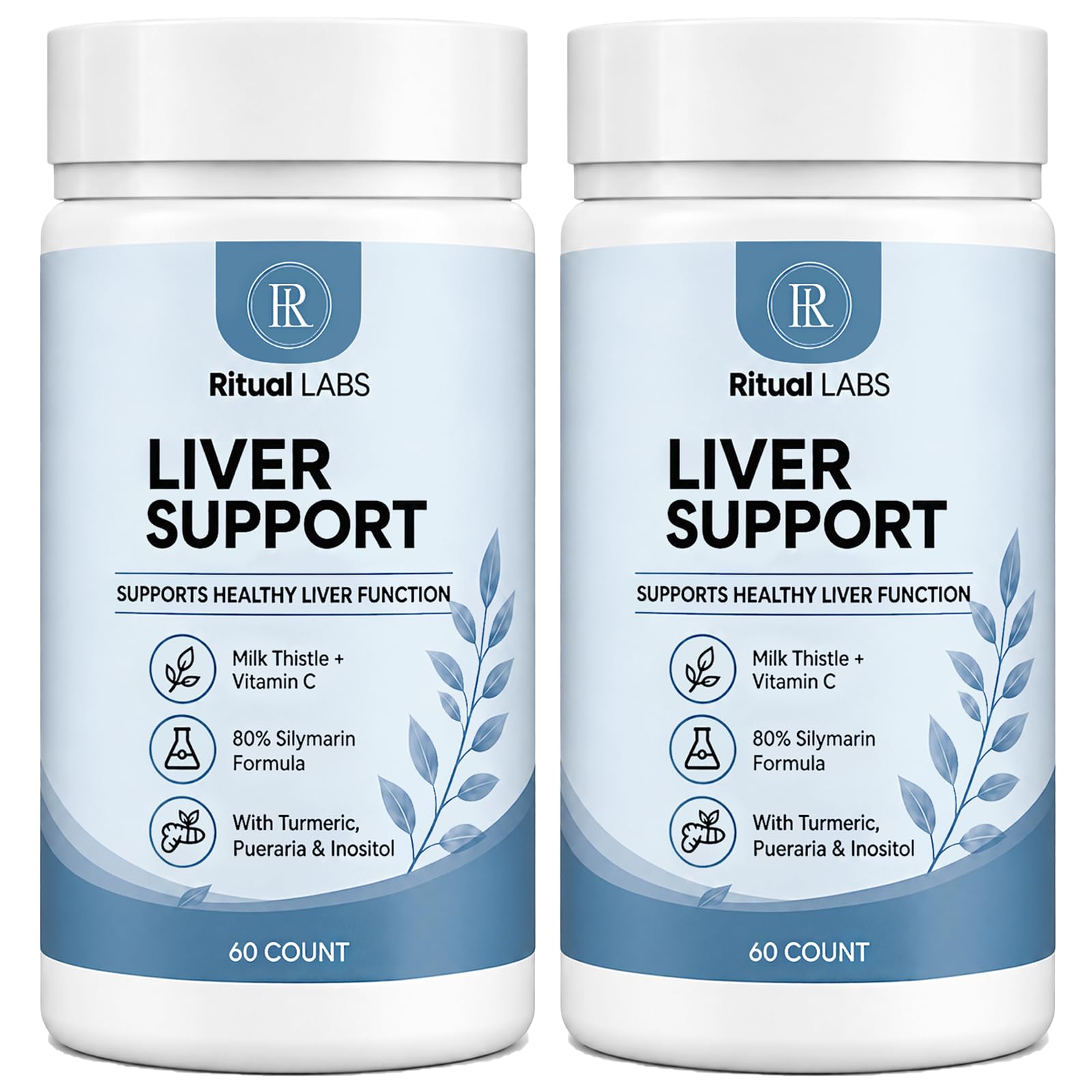 Liver Support, Formula with Milk Thistle, Vitamin C, Turmeric, Pueraria & Inositol, 60 Count（2）