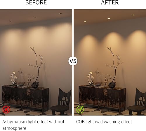 Miniatura 2 de Aisilan - Luz LED empotrable de 3 pulgadas, 7 W, IP65, impermeable, Downlight ultra delgado, foco de techo de aluminio de 110 V, blanco cálido, 3000