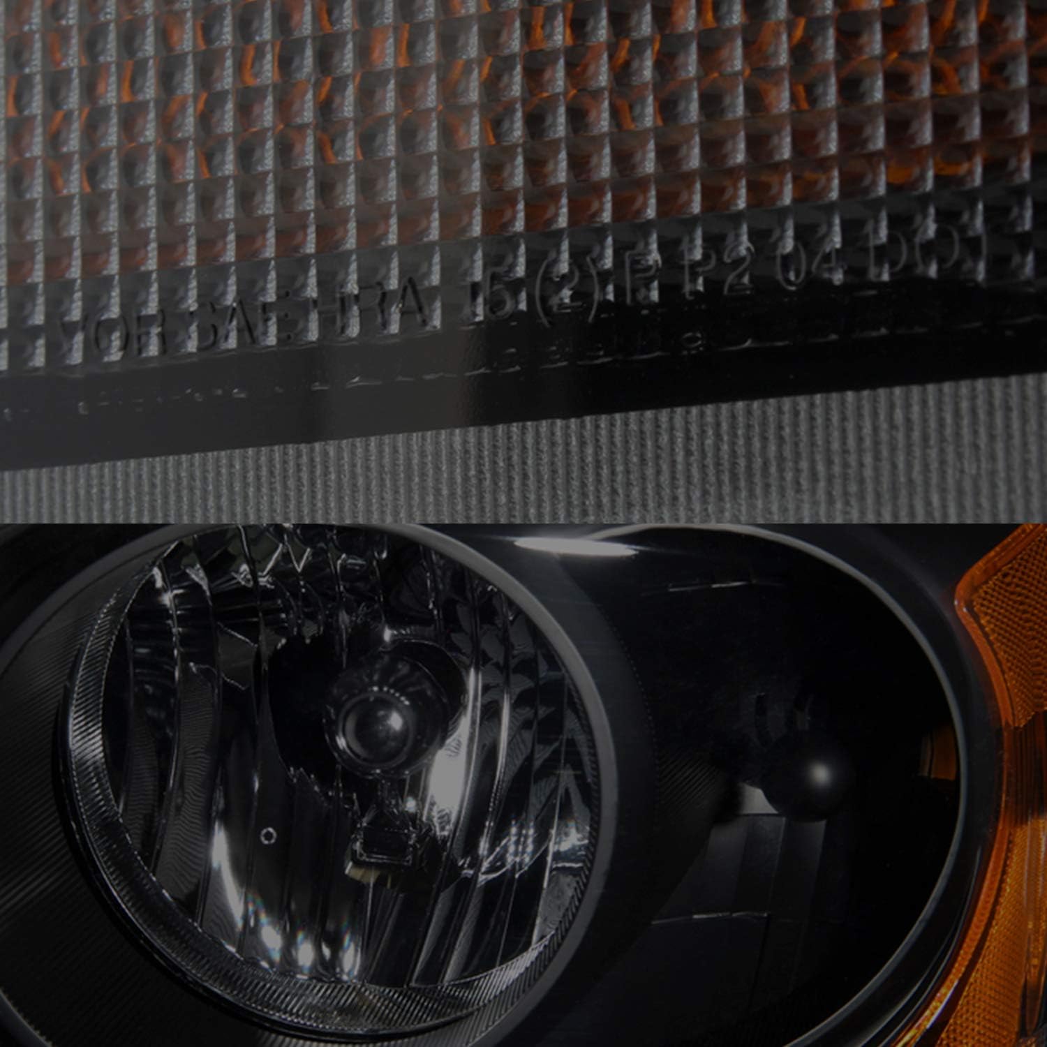 AKKON - Fits 2004-2006 Dodge Durango Black Smoked Headlights + Dark Red Smoked Tail Lamp Pair Left+Right Replacement