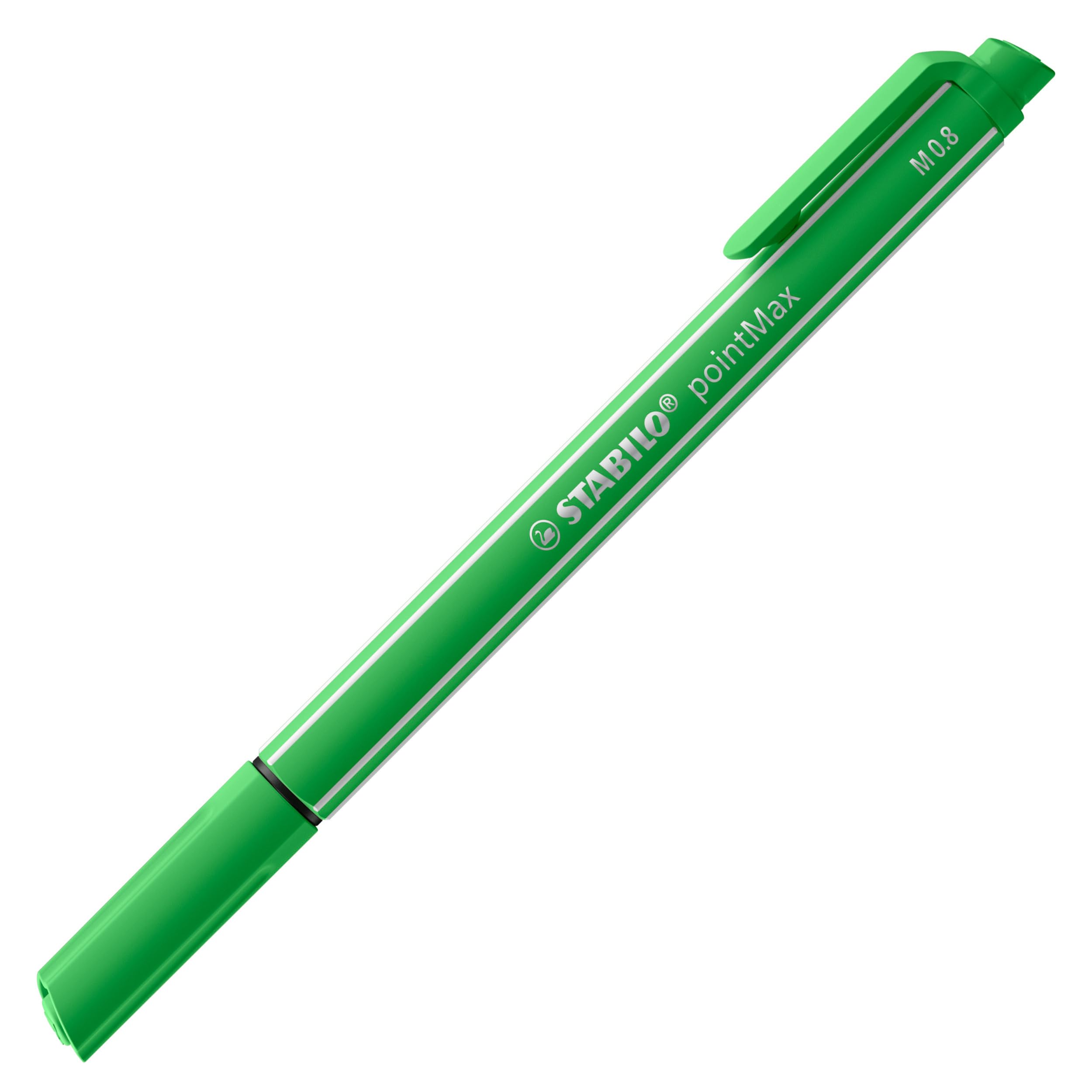 STABILO PointMax Fineliner, Confezione Da 10 - Cremisi, Punta 0.8 Mm - Penne Premium Per Scuola E Ufficio - Foto 10