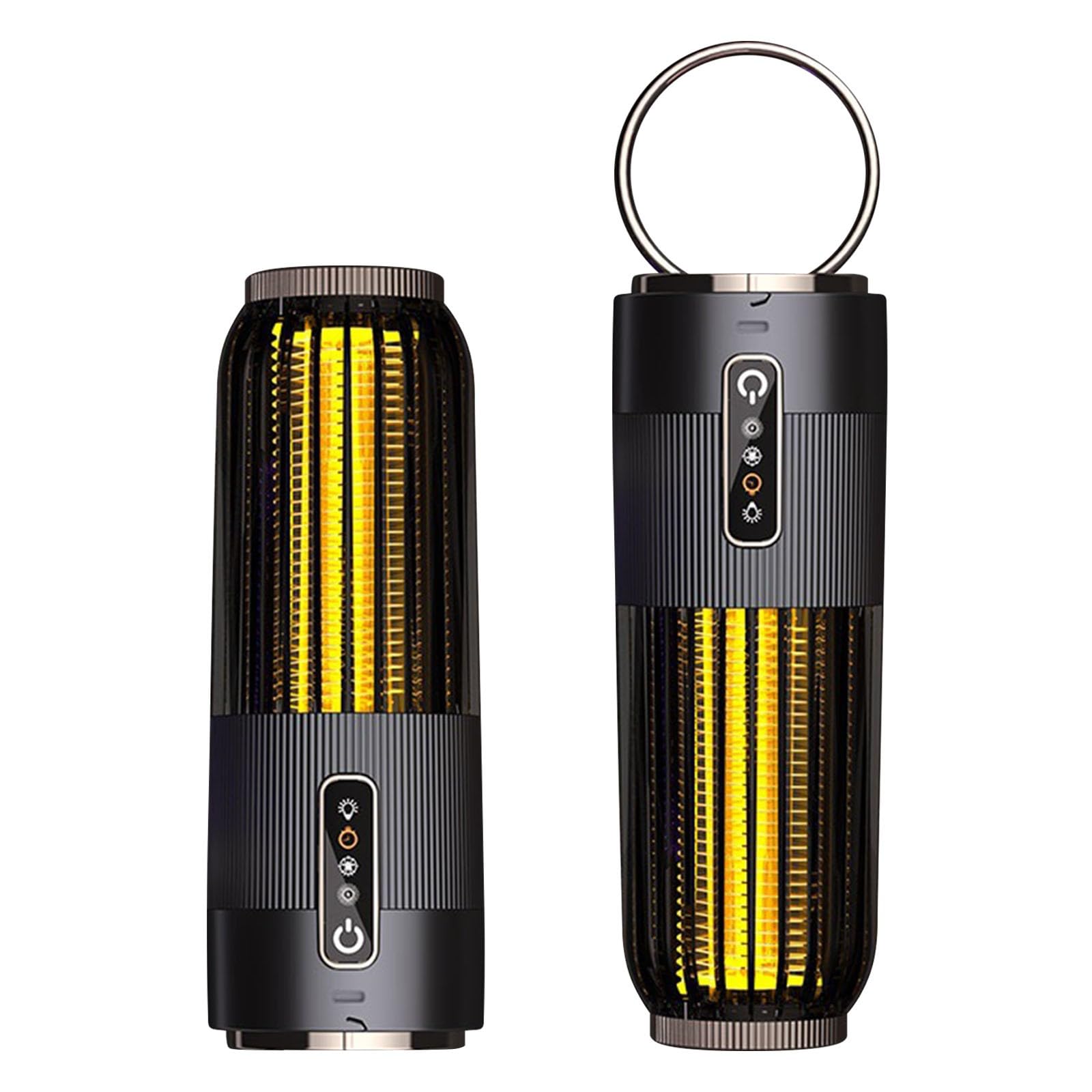 Fly Zapper and Fly Trap, Portable Fly Catcher for Home Travel and Garden, Hanging Waterproof Insect Bite Zapper for Outdoor Indoor Camping and Patio (Grey-A)