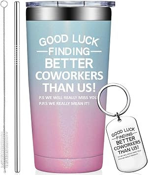 Grifarny Coworkers Leaving Gifts for Women - Going Away Gift for Coworker - Farewell Goodbye Retirement Gifts for Coworker - Good Luck Finding Better Coworkers Than Us Tumbler Cup 20oz