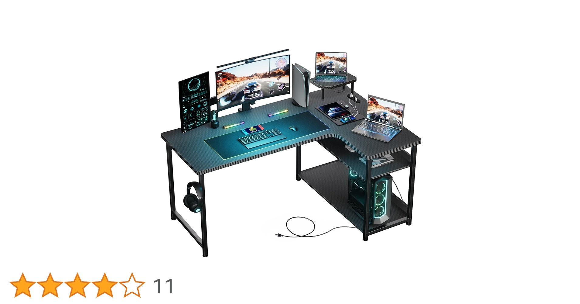 Amazon | GTRACING (ジーティーレーシング) ゲーミングデスク L字