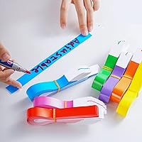 Vista 4 de 700 pulseras para eventos, muñequeras de papel de neón, pulseras de identificación, pulseras de brazo para eventos, pulseras de papel, pulseras