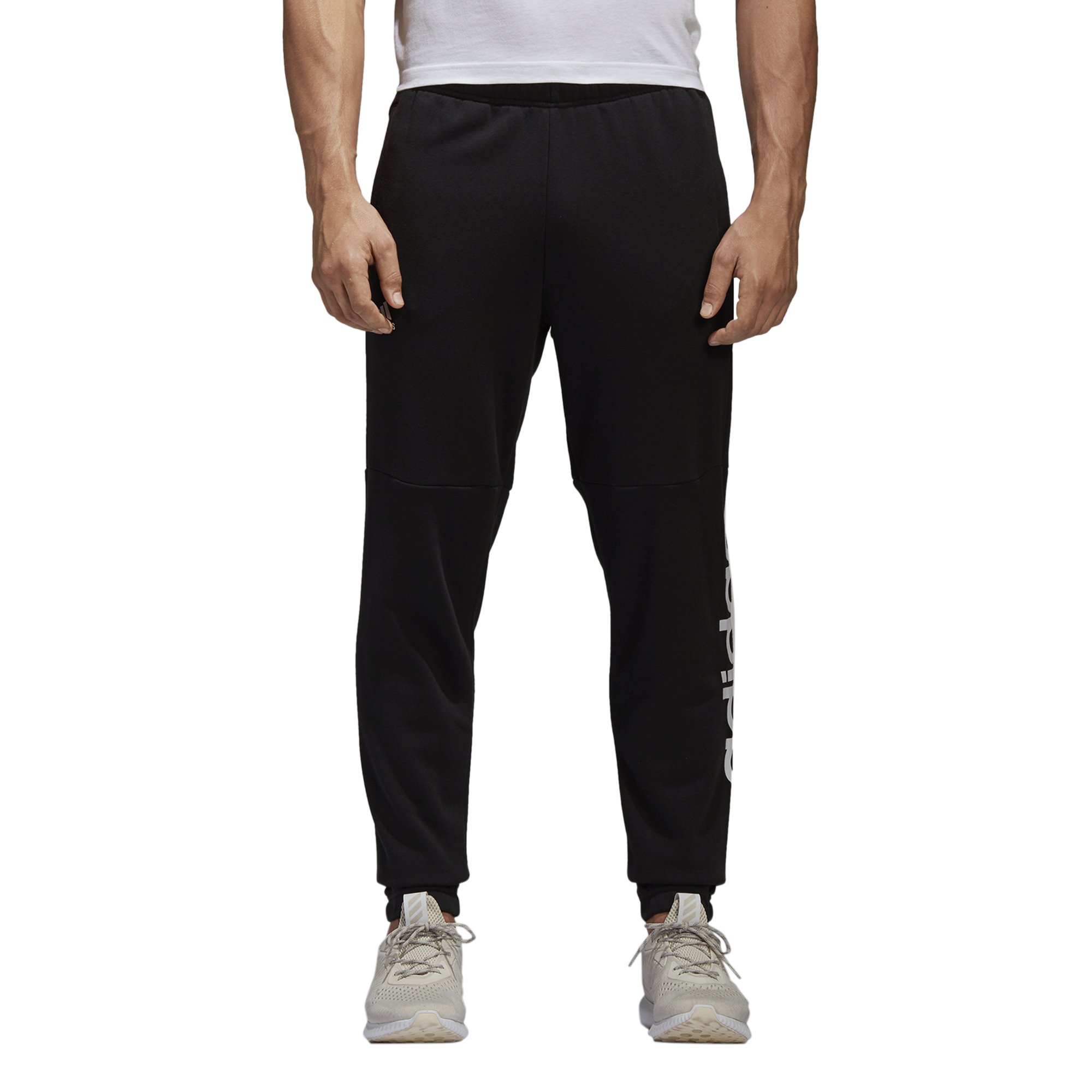 Adidas Mens Athletics Essential Linear Logo Tapered Pants