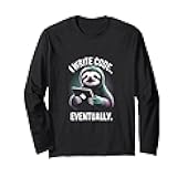 I Write Code Eventually Lazy Sloth Programmer Life Long Sleeve T-Shirt