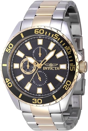 Invicta Stainless Steel Analogue Black Dial Men’s Watch-47557, Band Color:Multicolor
