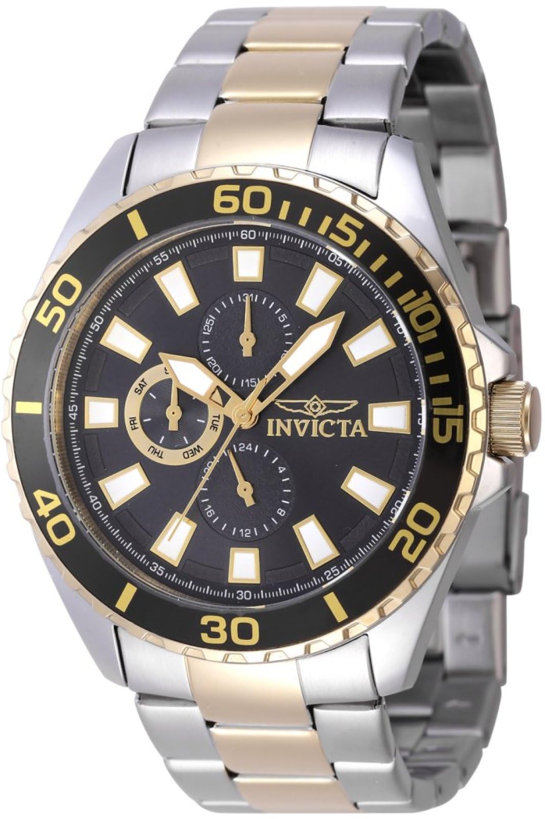 Invicta Stainless Steel Analogue Black Dial Mens Watch-47557, Band Color:Multicolor (B0D5DJ13BL) Amazon Price History, Amazon Price Tracker