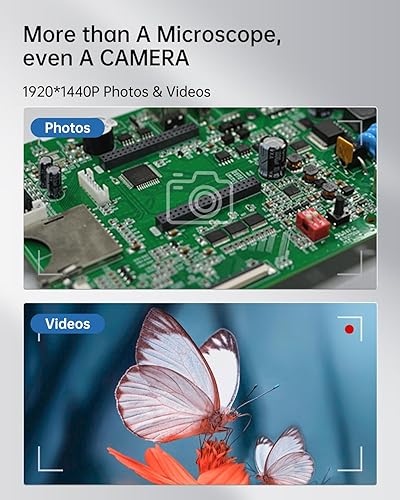 Miniatura 6 de 50X-500X - Cámara de microscopios de bolsillo USB de aumento para adultos y niños con 8 LED ajustables, lupa de monedas para iPhone, iPad, Android