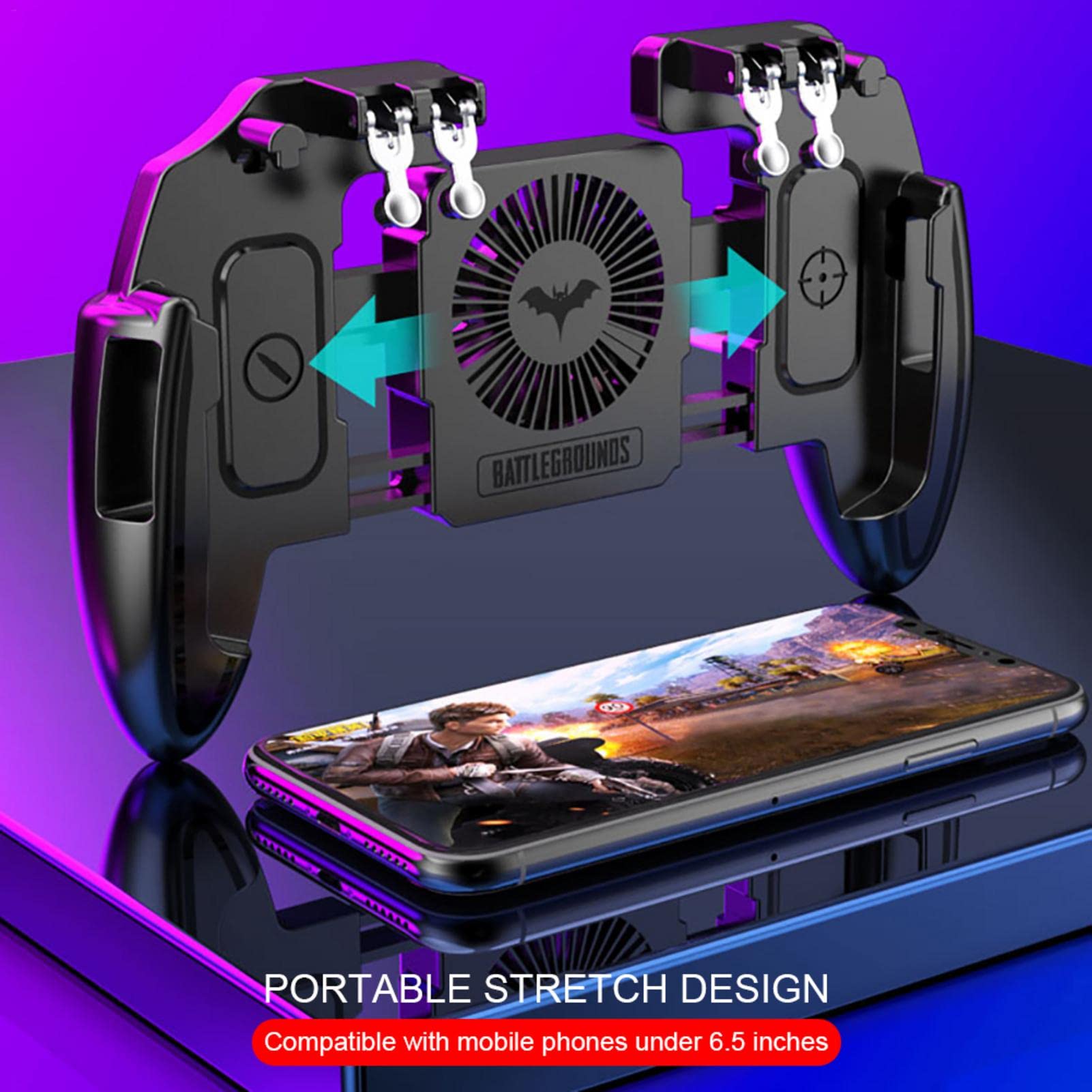 Jeu pour téléphone Portable, Manette Jeu Mobile à Six Doigts, Poignée Jeu à Fonctionnement Flexible Compatible avec la Plupart des Jeux Mobiles [Video Game] [Video Game] [Video Game] [ deo