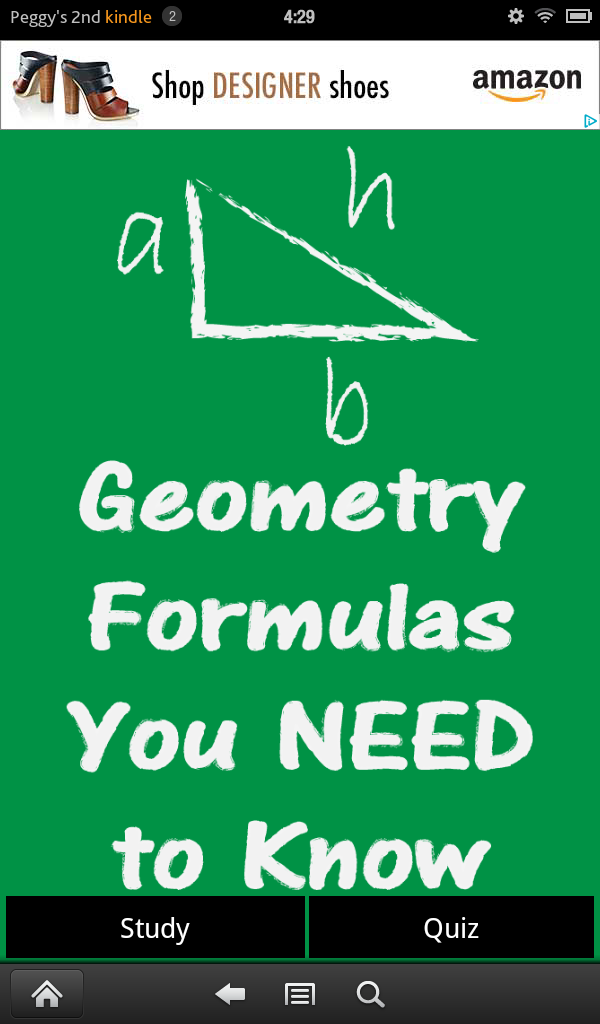 Geometry Formulas You Need to Know - App on Amazon Appstore