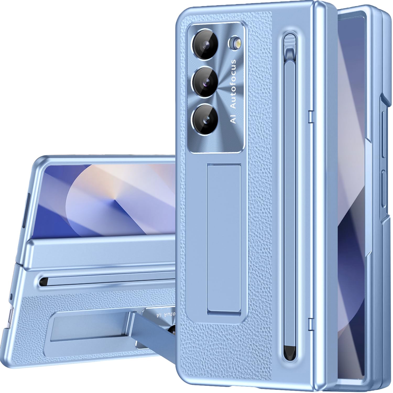 Coque Galaxy Z Fold 6 avec protège-écran et support de visionnage mains libres - 8