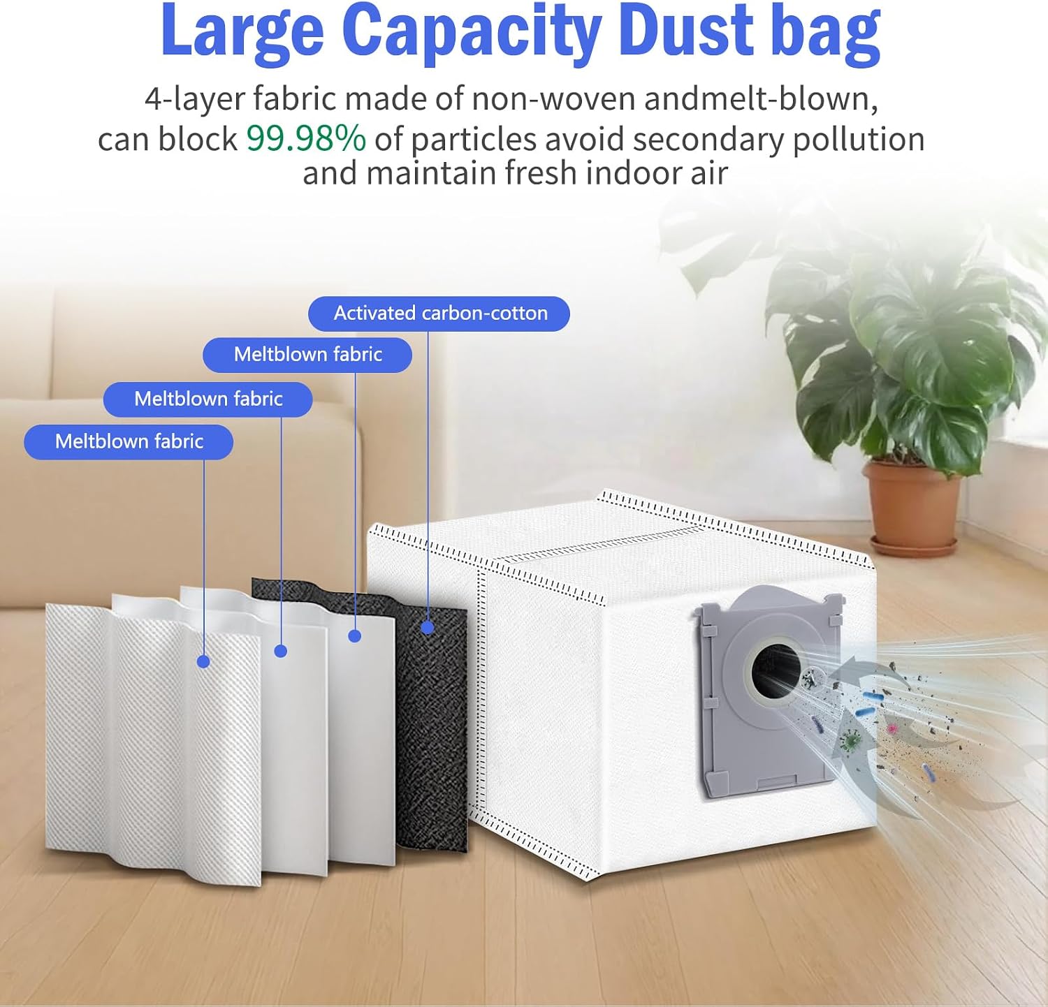 Replacement parts for ECOVACS DEEBOT T90 Omni / T90 PRO Omni vacuum cleaners Accessories: 1 Main Brush, 1 Mop Roller Brush, 4 HEPA Filters, 6 Dust Bags, 4 Side Brushes, 1 Cleaning Brush, 1 Screwdriver