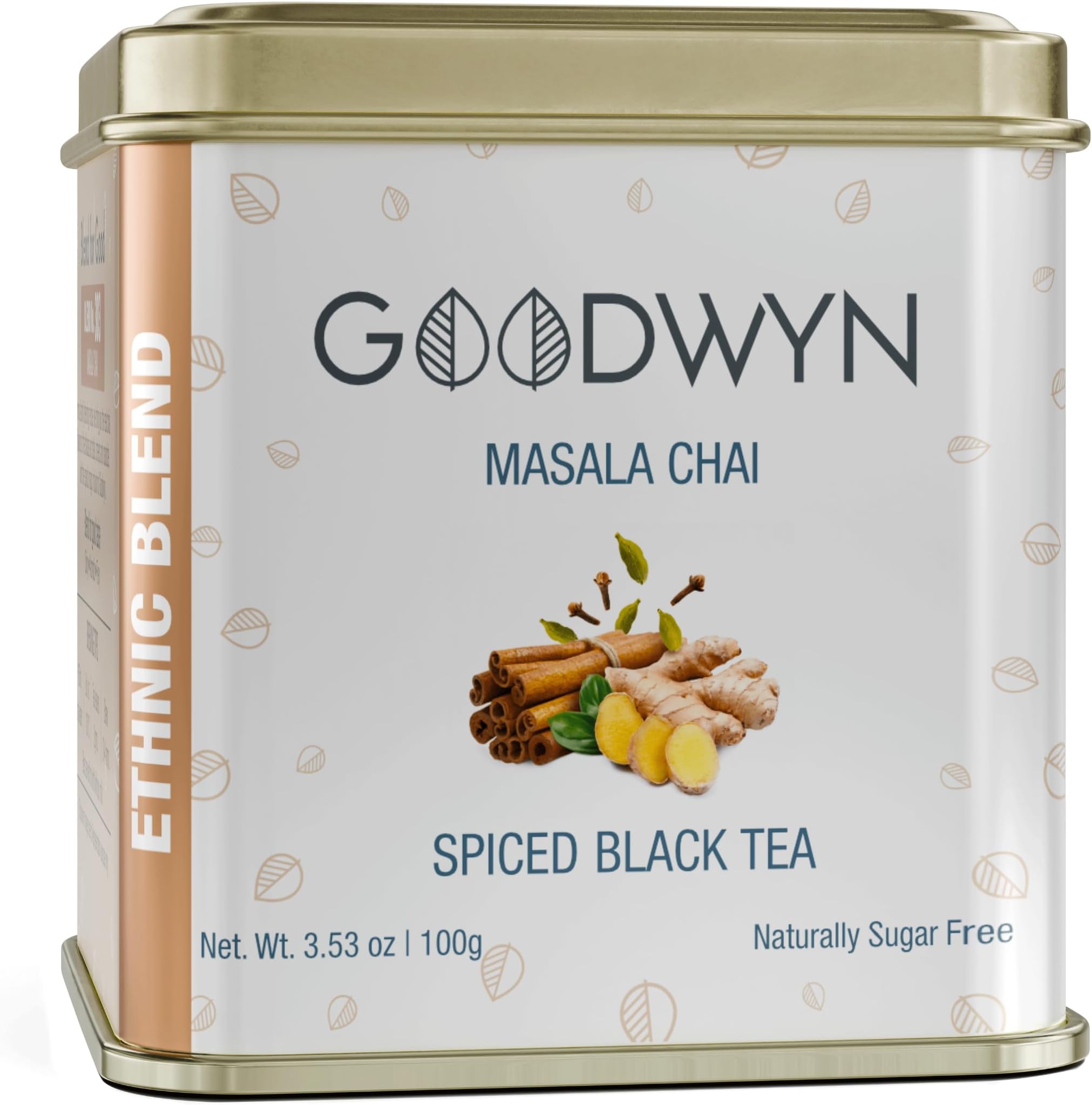 Goodwyn Masala Chai, Classic Black Tea With Traditional Indian Spices,100 Grams - Leaf