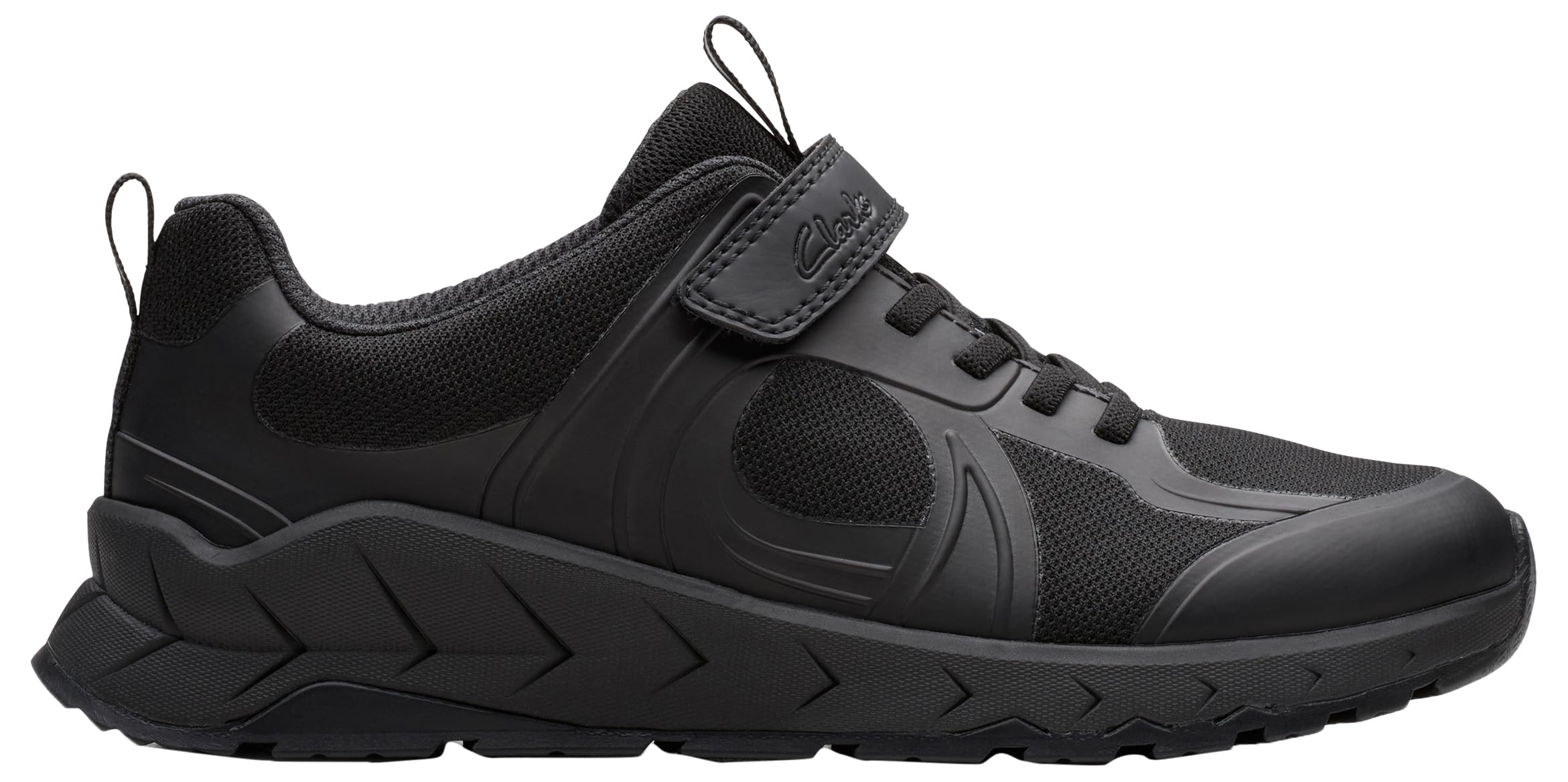 Clarks Selva Edge K Childrens Black, 8.5