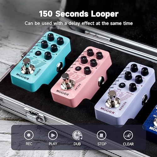 Miniatura 9 de MOOER R7 Reverb 7 tipos de reverberación diferentes, ricos y clásicos de la iglesia a la reverberación de cueva en una carcasa de metal compacta con