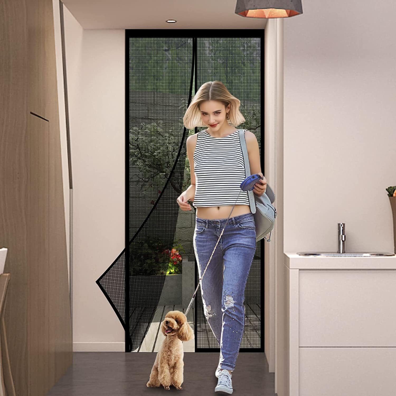 Moustiquaire Porte Fenetre Magnetique 70x210 Gris