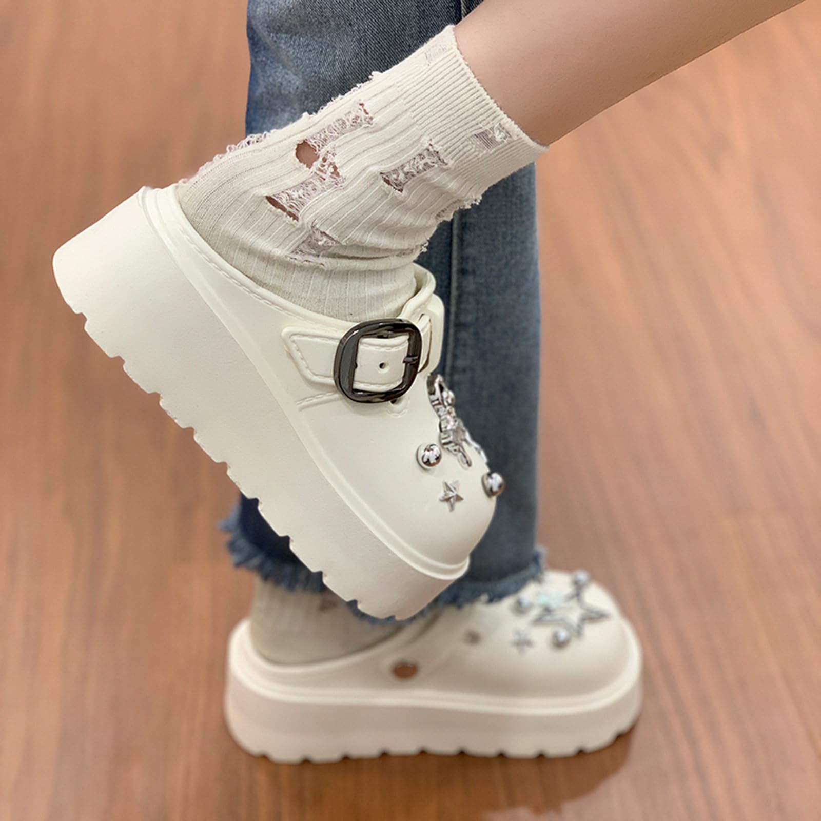 Sliders - Zapatillas de verano con suela gruesa antideslizante para el baño y el ocio